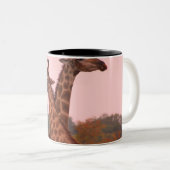 Tasse 2 Couleurs Girafe au ciel rose (Devant droit)