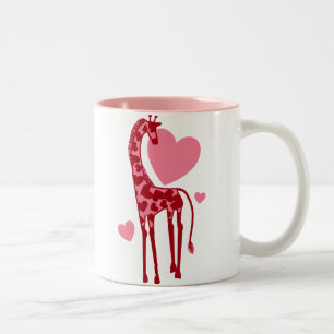 Tasse 2 Couleurs Girafe Avec Amour