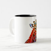 Tasse 2 Couleurs girafe colorée (Devant gauche)