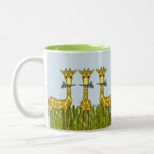 Tasse 2 Couleurs Girafe dans la grenade à herbes