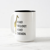 Tasse 2 Couleurs Girafe drôle de jeu de mots (Devant gauche)