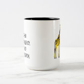 Tasse 2 Couleurs Girafe drôle de jeu de mots (Centre)