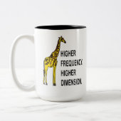 Tasse 2 Couleurs Girafe drôle de jeu de mots (Gauche)