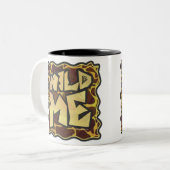 Tasse 2 Couleurs Giraffe Brown et jaune (Devant gauche)