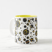 Tasse 2 Couleurs Giraffe Brown et jaune (Devant gauche)