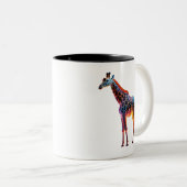 Tasse 2 Couleurs Giraffe colorée (Devant droit)