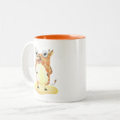 Tasse 2 Couleurs Giraffe d'aquarelle Whimsical Collectif (Devant gauche)