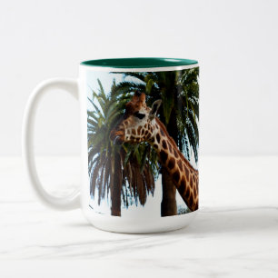 Tasse 2 Couleurs Giraffe Drôle Qui Donne Une Framboise,