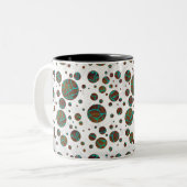 Tasse 2 Couleurs Giraffe Impression Brown et Turquoise (Devant gauche)