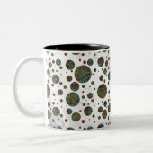 Tasse 2 Couleurs Giraffe Impression Brown et Turquoise (Gauche)
