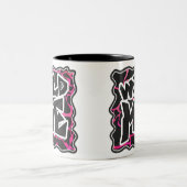 Tasse 2 Couleurs Giraffe rose chaude et noire (Centre)