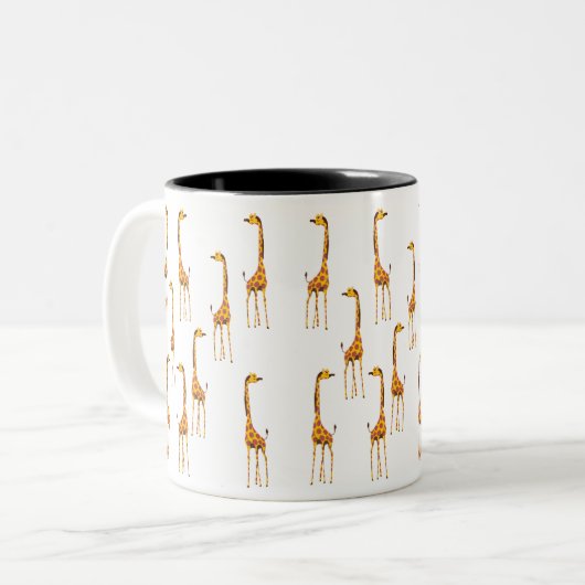 Tasse 2 Couleurs Giraffes (Devant gauche)