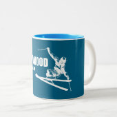 Tasse 2 Couleurs Girdwood Alaska Skier (Devant droit)