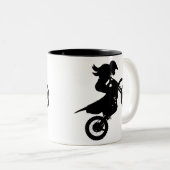 Tasse 2 Couleurs Girl Dirt Bike (Devant droit)