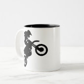 Tasse 2 Couleurs Girl Dirt Bike (Devant gauche)