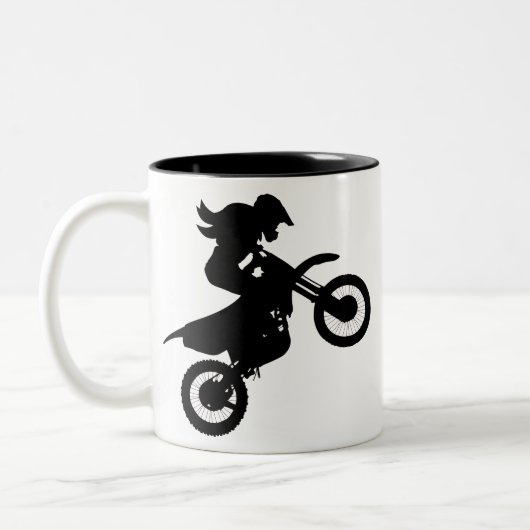 Tasse 2 Couleurs Girl Dirt Bike (Gauche)