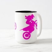 Tasse 2 Couleurs Girl Dirt Bike (Devant droit)
