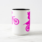 Tasse 2 Couleurs Girl Dirt Bike (Centre)