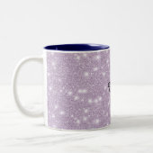 Tasse 2 Couleurs Girly Lavender Glitter Sparkle Birthday (Gauche)