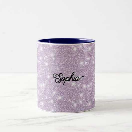 Tasse 2 Couleurs Girly Lavender Glitter Sparkle Birthday (Centre)
