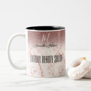 Tasse 2 Couleurs Girly Pinky Glittery Luxe Salon De Beauté