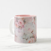 Tasse 2 Couleurs Girly rougissent le pays rose de boho de tons (Devant gauche)