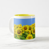 Tasse 2 Couleurs Gisements de tournesol (Devant gauche)