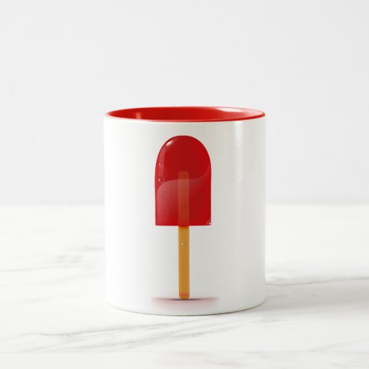Tasse 2 Couleurs Glace rouge Lolly (Centre)