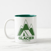 Tasse 2 Couleurs Glacier National Park Mountains Camping (Gauche)