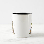 Tasse 2 Couleurs Glamour Monogramme A Léopard Doré (Centre)