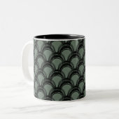 Tasse 2 Couleurs Glamour Ultramoderne Mug, Sage Sombre (Devant gauche)