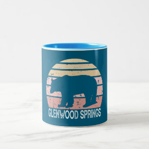 Tasse 2 Couleurs Glenwood Springs Colorado Ours Rétro