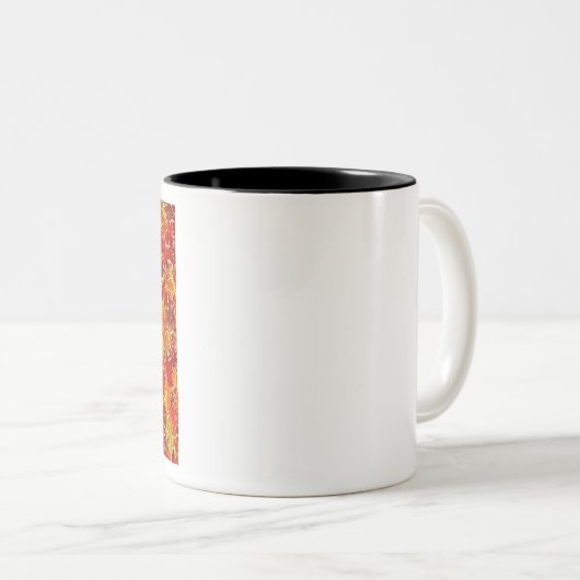 Tasse 2 Couleurs Glittery Fall Maple Feuilles (Devant droit)