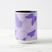 Tasse 2 Couleurs Glittery Lilac Butterflies (Centre)