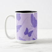 Tasse 2 Couleurs Glittery Lilac Butterflies (Gauche)