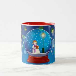 Tasse 2 Couleurs Globe de neige avec le chant de bonhomme de neige