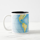 Tasse 2 Couleurs Globe du monde (Gauche)