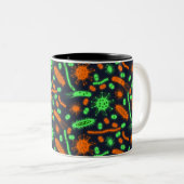 Tasse 2 Couleurs Glowing Bacteria Microorganism toxic orange green (Devant droit)