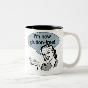 Tasse 2 Couleurs Glutton de régime humoristique gratuit