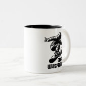 Tasse 2 Couleurs Gnar Whisperer Snowboard (Devant droit)