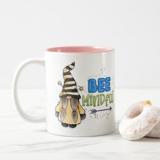 Tasse 2 Couleurs Gnome Bee Genre (Avec donut)