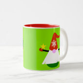 Tasse 2 Couleurs Gnome de Noël (Devant droit)
