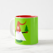 Tasse 2 Couleurs Gnome de Noël (Devant gauche)