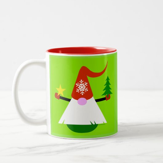 Tasse 2 Couleurs Gnome de Noël (Gauche)