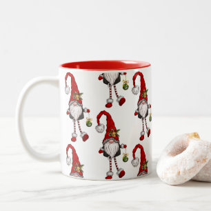 Tasse 2 Couleurs Gnome de Noël personnalisé