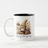 Tasse 2 Couleurs Gnome et printemps des abeilles (Gauche)