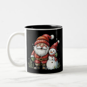 Tasse 2 Couleurs Gnome Noël Saison Hiver Gnomes Amant Vacances
