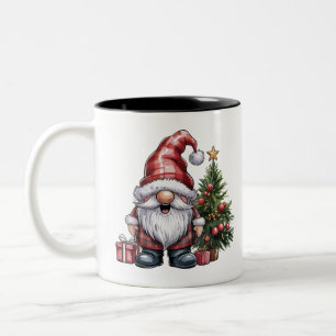 Tasse 2 Couleurs Gnome Noël Saison Hiver Gnomes Amant Vacances