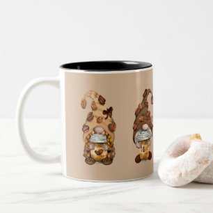 Tasse 2 Couleurs Gnomes de café Brun Brun Clair Mignon Tendance For