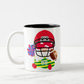 Tasse 2 Couleurs Gnomes de football américain (Gauche)
